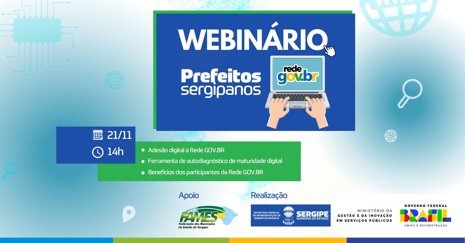 Governo do Estado promove webinário para gestores de municípios sergipanos